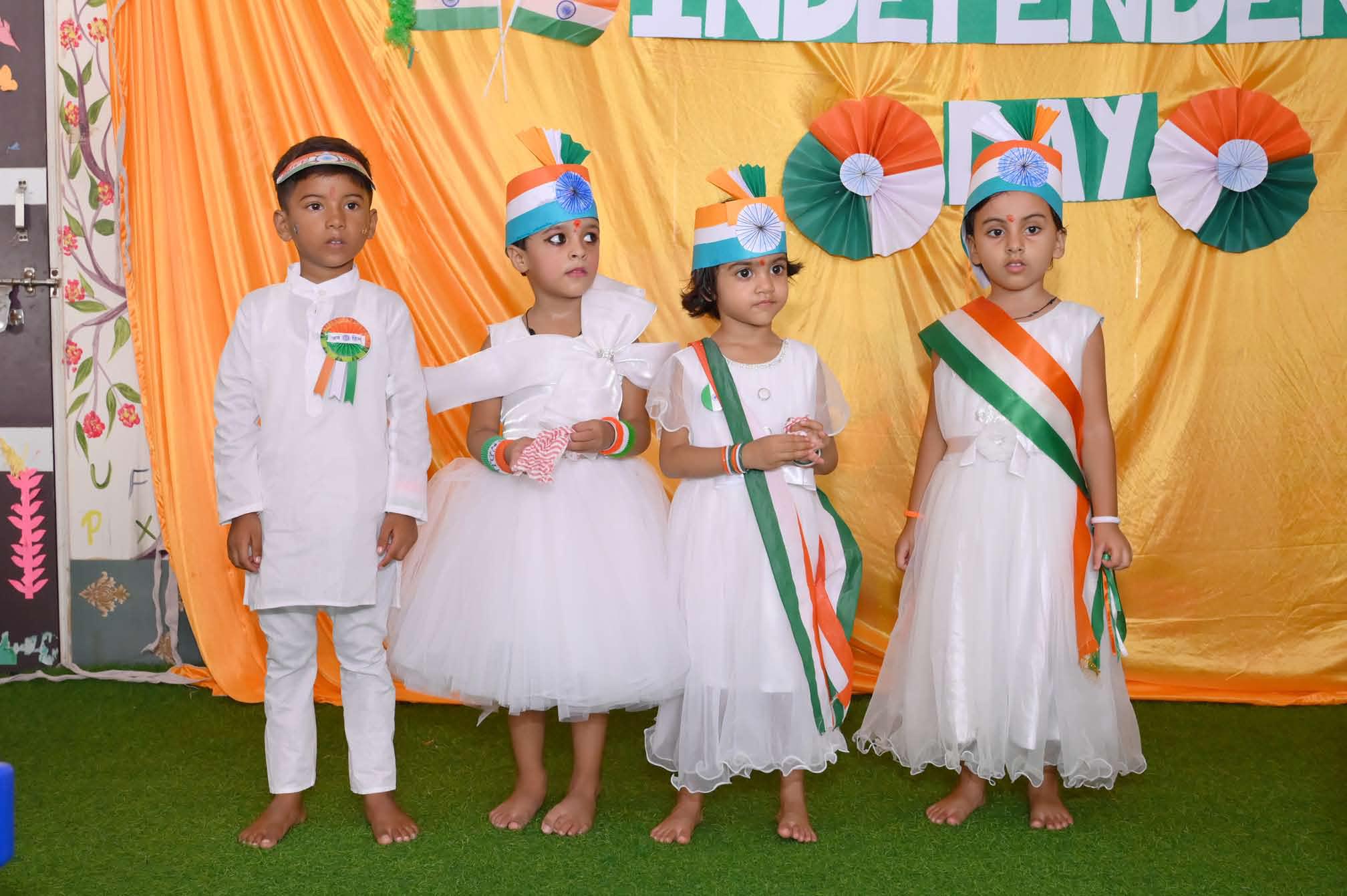 Children waiting for the programme to begin