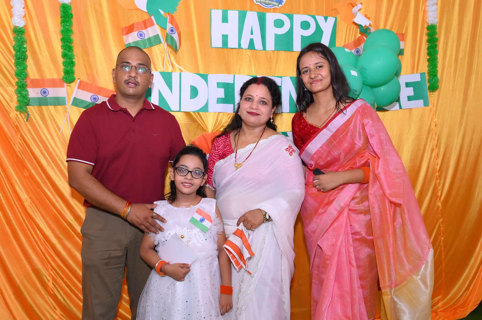Parents and children at the celebration