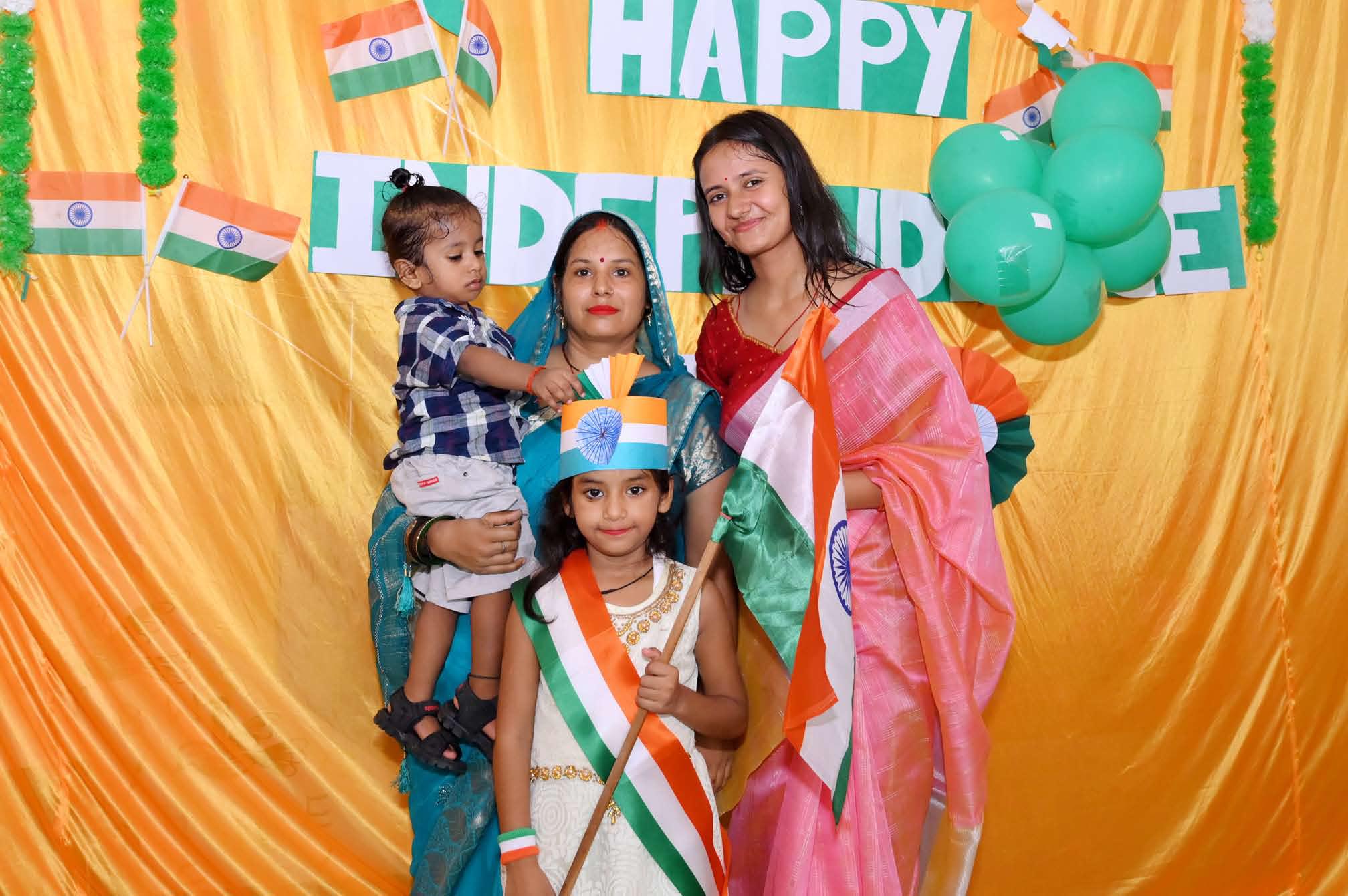 Mothers and children on Independence Day